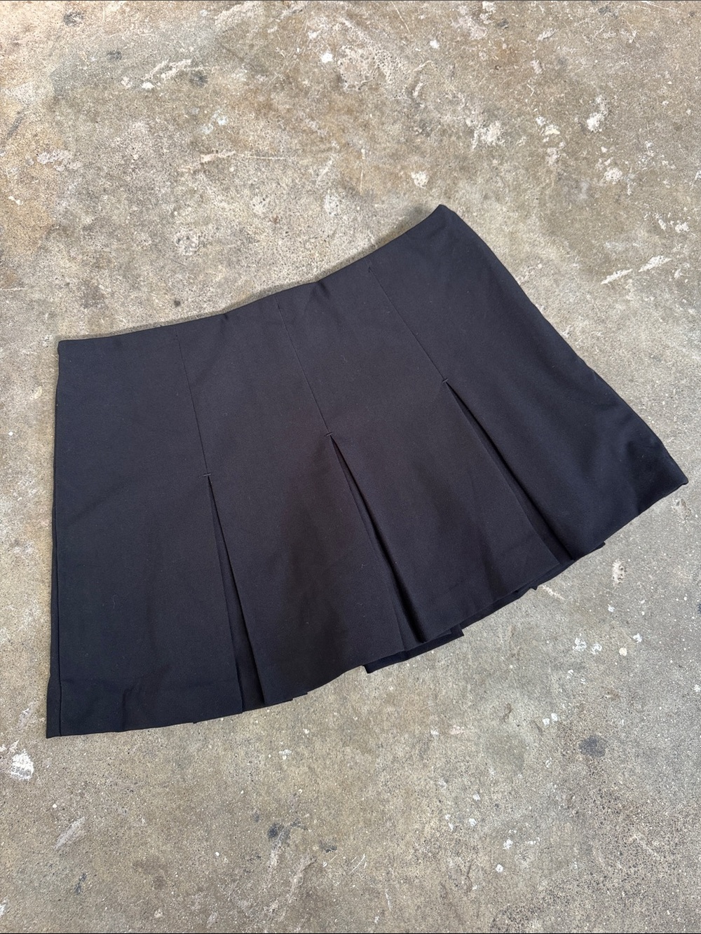 Black Pleated Mini Skort
